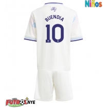 Camiseta Aston Villa Emiliano Buendia #10 Tercera Equipación para niños 2025-26 manga corta (+ pantalones cortos)